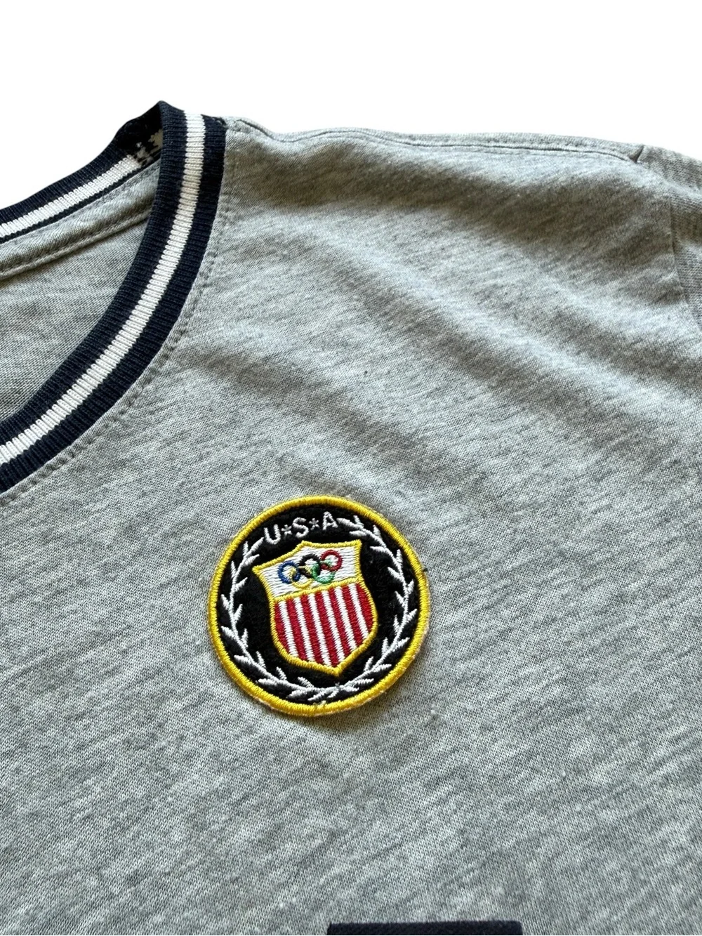 Nike Team USA Olympic T-Shirt Women’s XL Gray Red White Blue USA Graphic Tee